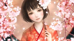 Fantasy art Umbrellas cherry