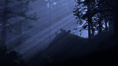 Fantasy art Wolves Trees