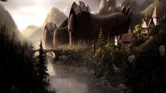 Fantasy artwork House rivers