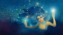 Fantasy blue fantasy art