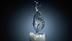 Fantasy candleight flame water