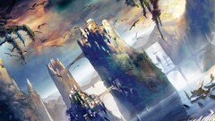 fantasy city fantasy art artwork sky