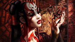 Fantasy colors red 3d