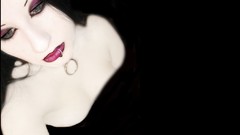 Fantasy dark Gothic woman abstract lady earing pirceing