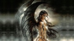 Fantasy dark Gothic woman wings angels luis royo