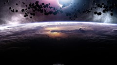 Fantasy dark planets outer space fantasy art