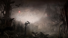 Fantasy dark World horror wide artwork