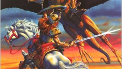 Fantasy Dragons Knights drawings