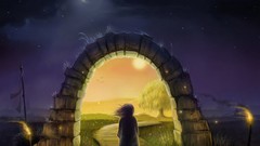 Fantasy dreams magic moon woman artwork fantasy art