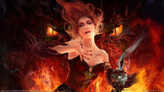 Fantasy eyes dragon Women skulls charmer