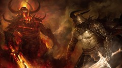 Fantasy fire demons helmet