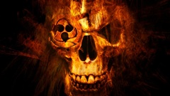 Fantasy fire sharingan skull