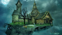 Fantasy floating houses