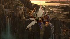 Fantasy flying ship Adventure