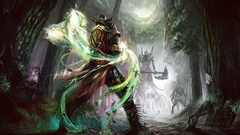 Fantasy forests magic battles