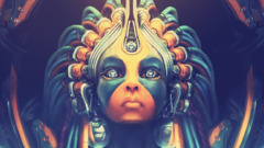 fantasy girl fantasy art face science fiction robot artwork