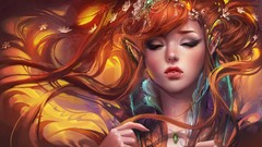 Fantasy glow silent redheads deviantart artwork sakimichan
