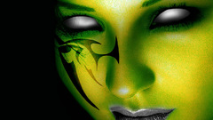 Fantasy Green face reemed