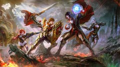 Fantasy Guns fight Knights Vampires Swords battles digital art 