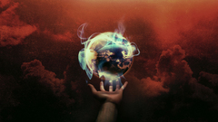 Fantasy hand Earth firefox artwork