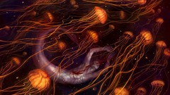 Fantasy jellyfish artwork 3d