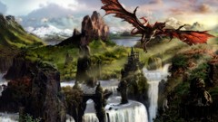 Fantasy land Dragons fantasy art