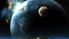 Fantasy moon planets Space