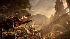 Fantasy Mountains clouds Castles