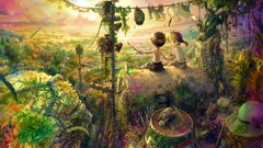 Fantasy multicolor jungle soft