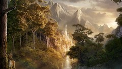Fantasy nature cities fantasy art