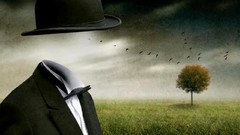 Fantasy nature grass wall Birds abstract suit artwork invisible