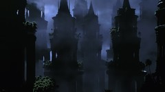 Fantasy night flying houses