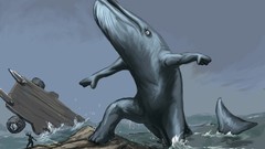 Fantasy ocean Whales funny