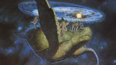 Fantasy outer space turtles