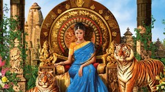 Fantasy paintings Tigers India