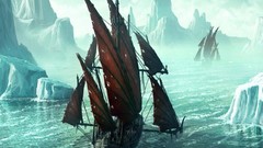 Fantasy sail ships Sea