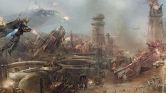 Fantasy star wars spaceships battles fantasy art Mos Eisley 