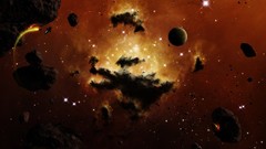 Fantasy Stars Asteroids planets nebulae outer space artwork 