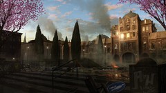 Fantasy Trees graffiti destruction signs cherry blossoms 