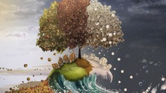 Fantasy Trees seasons design surreal art