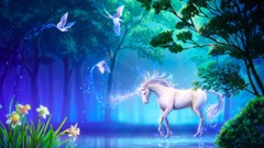Fantasy unicorns artwork 3d