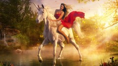 Fantasy unicorns artwork 3d