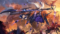 Fantasy War Anime anime girls battles artwork pixiv fantasia