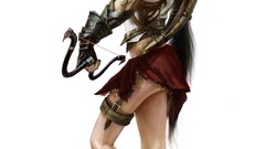 Fantasy Warriors digital art fantasy art Simple Background bow 