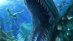 Fantasy water teeth underwater creatures nightmare fantasy art 