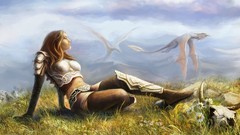 Fantasy woman blondes artwork fantasy art