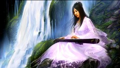 Fantasy woman brunettes oriental digital art fantasy art asian 