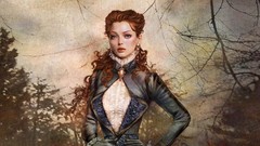 Fantasy woman redheads artwork digital art portraits fantasy art