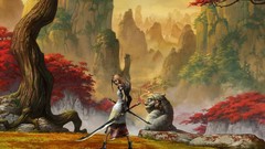 Fantasy woman samurai Swords 3d artwork video games