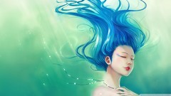 Fantasy woman Turquoise fantasy art